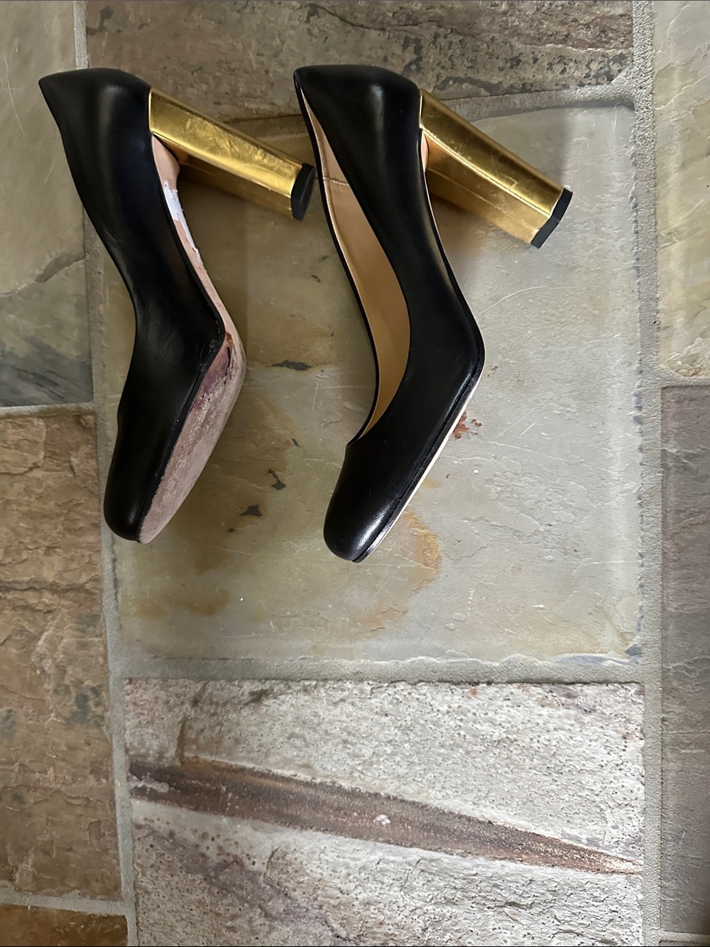 kate spade Black Leather Classic Round-Toe Heels - Picture 3 of 7